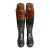 Authentic Brown & Black Antique English Leather Riding Boots Wood Tree Forms Horse Equestrian Country Home Decor Prop For Sale