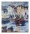 Florit, Boats in Spanish Harbor, Print on Canvas, 1960 For Sale