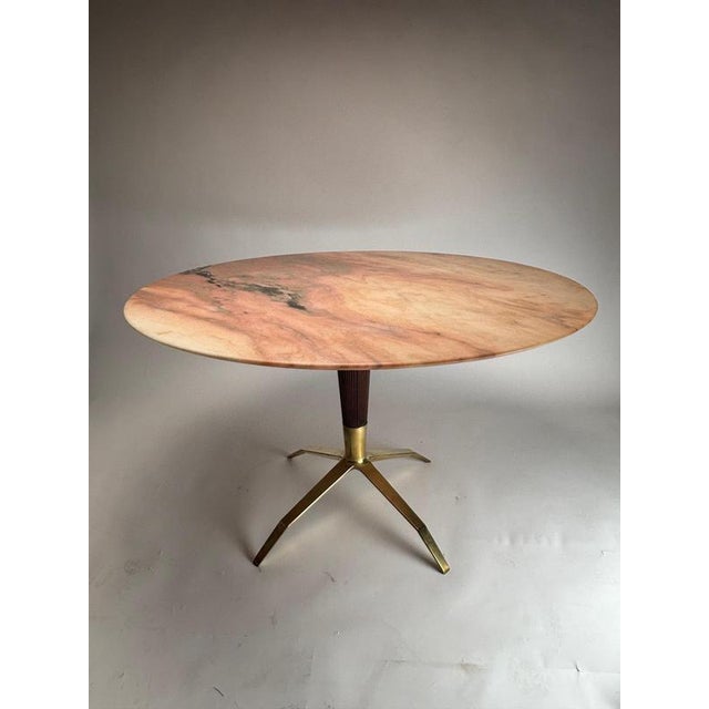 Mid-Century Round Table with Marble Top from Melchiorre Bega, 1950s For Sale - Image 6 of 12