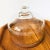 Mid 20th Century Glass Cloche on Octagonal Teak Tray For Sale - Image 5 of 8