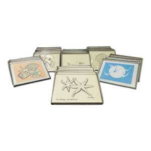 Huge Collection 440 Vintage Bill Futhey Fine Art Notecards | Florida Coastal & Nature Series | Reseller Wholesale Lot | Shells, Birds, Boats & Golf