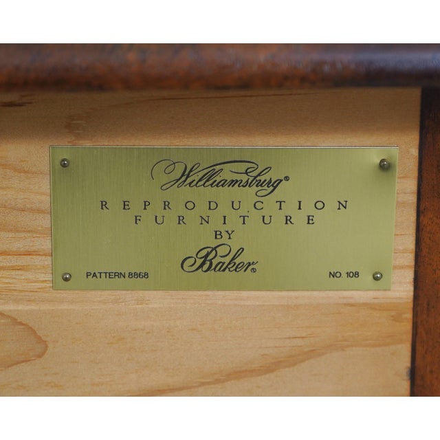 Baker Model 8868 Colonial Williamsburg Walnut Lowboy Dressing Table For Sale - Image 16 of 18