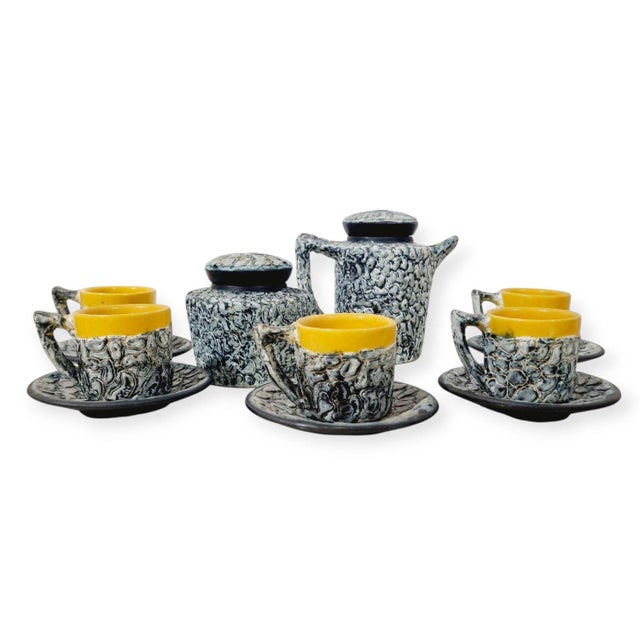 Mid-Century Ceramic Coffee Service, 1960s, Set of 7 For Sale - Image 11 of 11