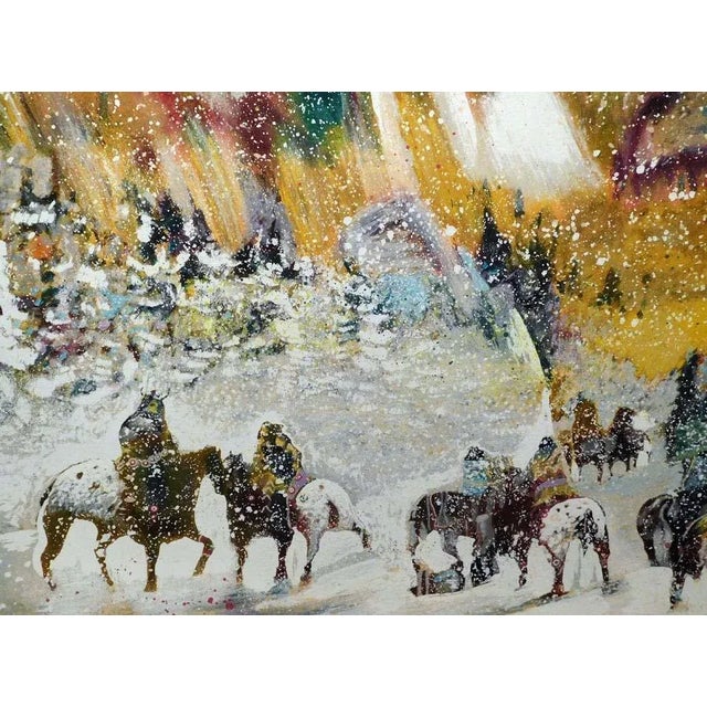 1990s Earl Biss "Autumn Storm on the Crazy Woman Mountain" Hand Signed Limited Edition Serigraph For Sale - Image 5 of 10