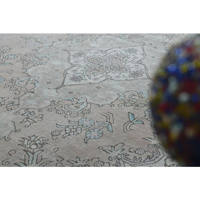 Orange 1970s Vintage Persian Handmade Wool Cotton Orange Area Rug For Sale - Image 8 of 11