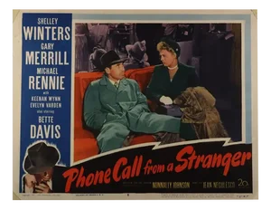 Phone Call from a Stranger Lobby Card, USA, 1952