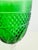 1960s Vintage Emerald Green Pressed Glass Water Goblets With Clear Stems, Set of 13 For Sale - Image 5 of 13
