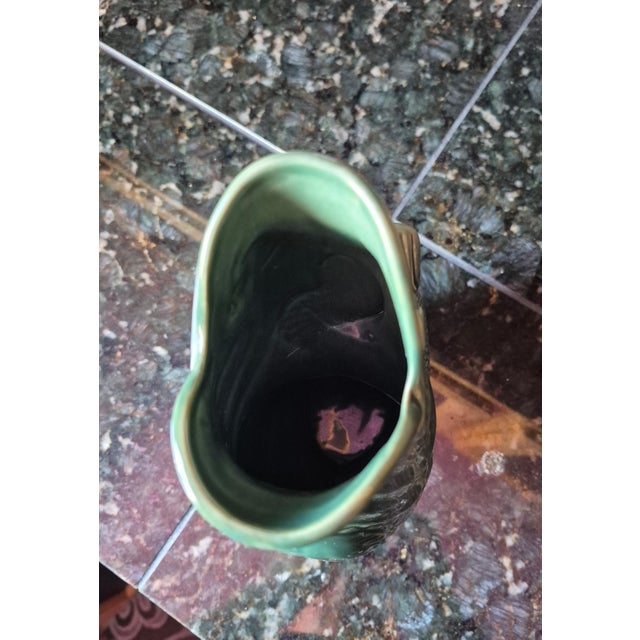 Late 19th Century Vintage Mid-Century Dartmouth Pottery Devon Green Fish "Gurgling" Gluggle Jug (j.g.) For Sale - Image 5 of 9