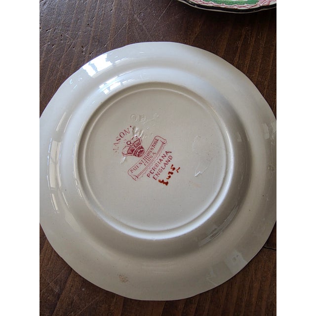 Eight Early 19th Century Mason's Persiana Pattern Bread Plates For Sale - Image 4 of 9