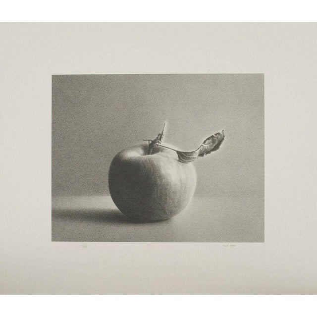 Noted artist Martha Alf, known for still life and pencil drawings of apples and pears, produced this lithograph, "Apples,"...
