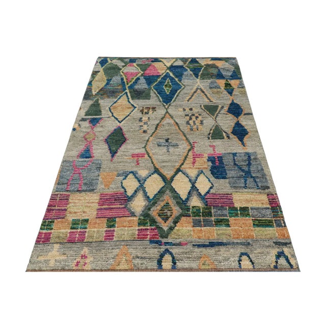2010s Rug & Kilim’s Contemporary Moroccan Style Rug With Polychromatic Geometric Patterns For Sale - Image 5 of 7