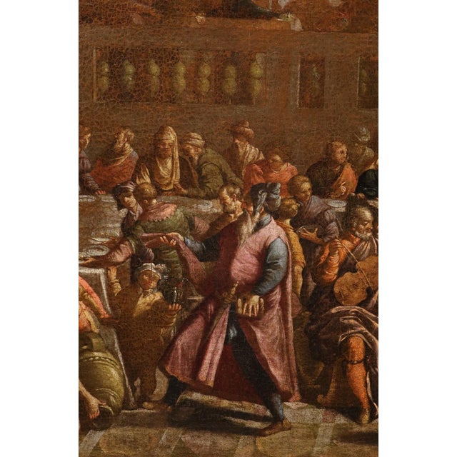 Paolo Caliari, Detto Il Veronese, Seguace, the Wedding at Cana Veronese, 1690, Oil on Canvas For Sale - Image 12 of 15