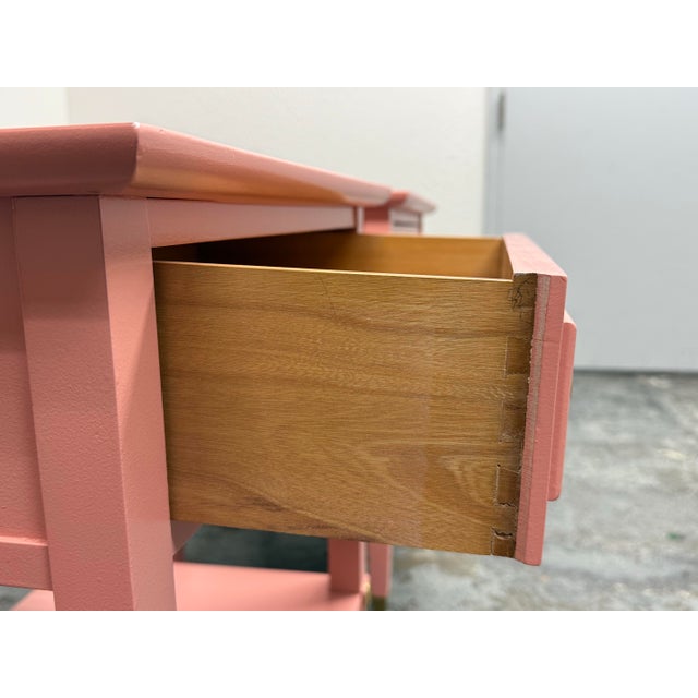 Firebird Furniture Vintage Regency Style Pink Nightstands, Pair For Sale - Image 9 of 12