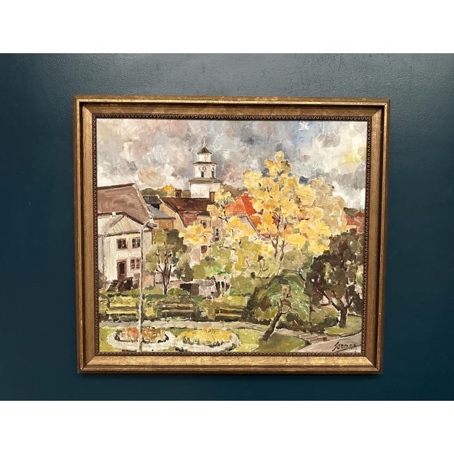 Sooman, City Life III, 1960s, Oil Painting on Canvas, Framed For Sale - Image 12 of 14