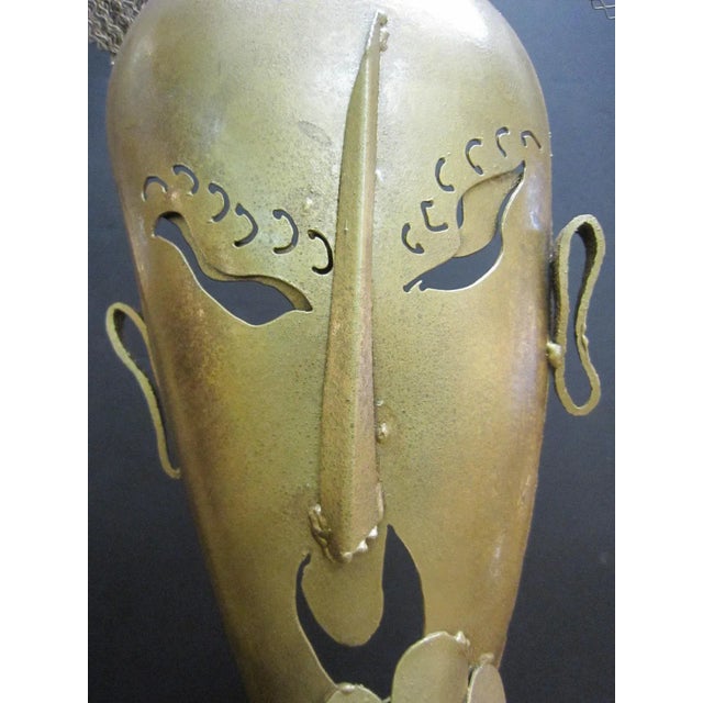 Figurative Large Handmade Steel Sculpture "Speak No Evil" For Sale - Image 3 of 13