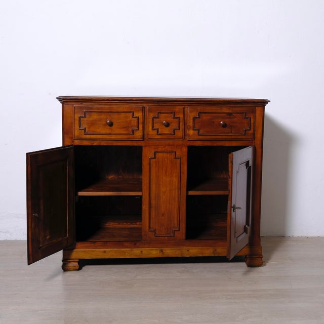 1960s Vintage Wood Sideboard, Italy, 1970s For Sale - Image 5 of 18