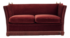Danish 2-Seater Drop Arm Spanish Sofa in Furniture Velour, 1970s