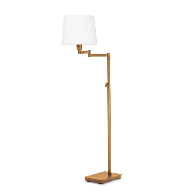 Regina Andrew Virtue Steel Floor Lamp, Natural Brass For Sale In Detroit - Image 6 of 6
