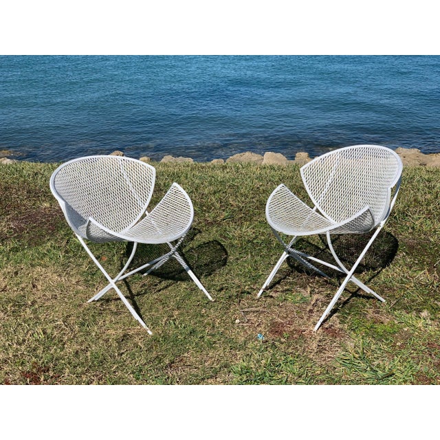 1950s 1950s Orange Slice Patio Chairs Maurizio Tempestini for Salterini - a Pair, Attributed For Sale - Image 5 of 13