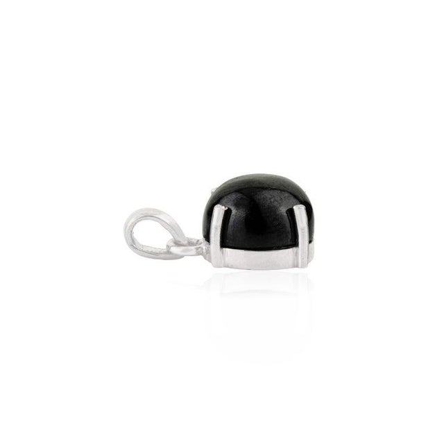 Petite Solitaire Black Star Pendant in Sterling Silver For Sale - Image 6 of 12