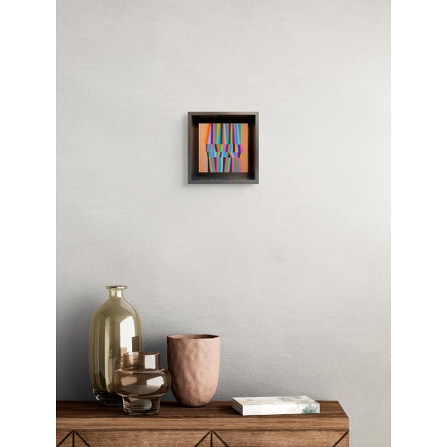 Abstract Contemporary Abstract Acrylic on Panel "Weaven 3" by Cristina Ghetti For Sale - Image 3 of 4