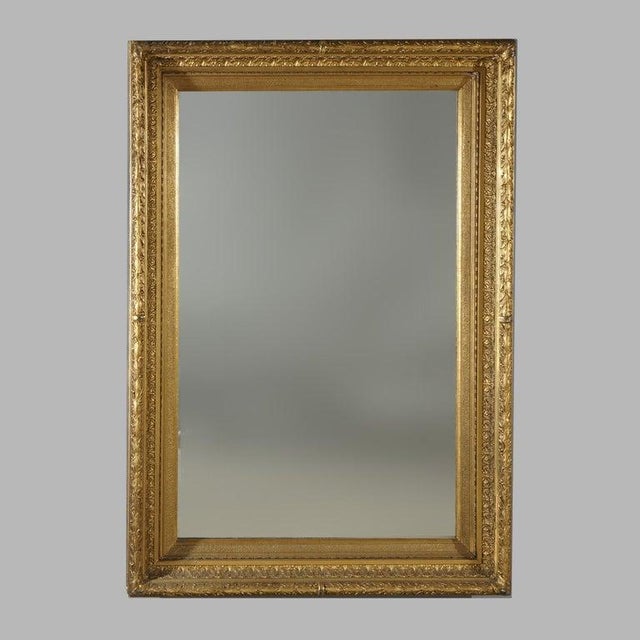Antique French First Finish Giltwood Wall Mirror C1900 Measures - Measures - 44"h x 33"w x 4"d A stunning antique French...
