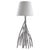 Mangrovia Floor Lamp in Polished Stainless Steel and Linen by Barberini & Gunnell For Sale - Image 12 of 12