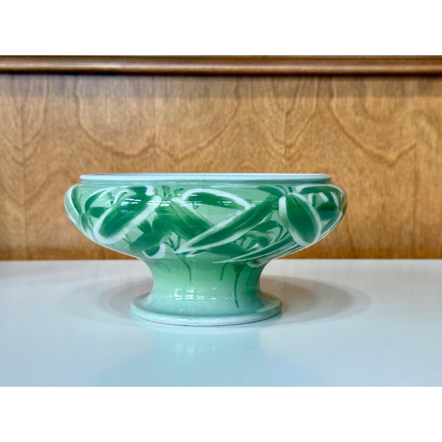 A Japanese porcelain stem bowl with beautifully decorated glazed surface by Makuzu Kozan, also known as Miyagawa Kozan...