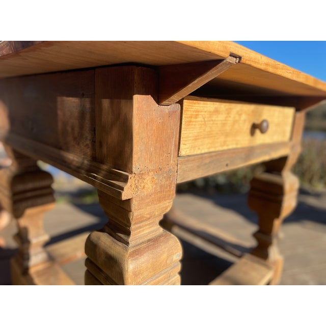 Antique Baroque Oak Table For Sale - Image 4 of 11