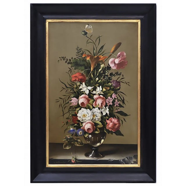 After Jan Van Os, Flowers Still Life, 2007, Oil on Canvas For Sale