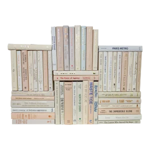 Decorative Books - Beach Book Wall - Set of 50 Beige Books