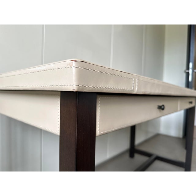 Ernest Desk in Taupe Leather by Romeo Sozzi for Promemoria, 2000s For Sale - Image 9 of 14