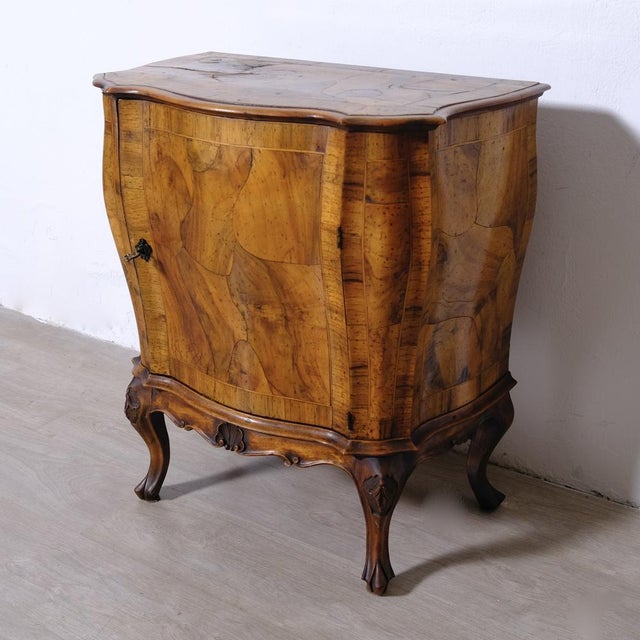 1950s Small Mid-Century Baroque Style Bar Cabinet or Bedside Table, 1950s For Sale - Image 5 of 18