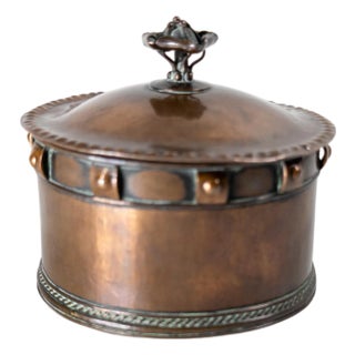 20th Century American Arts & Crafts Mission Style Copper Trinket Box For Sale