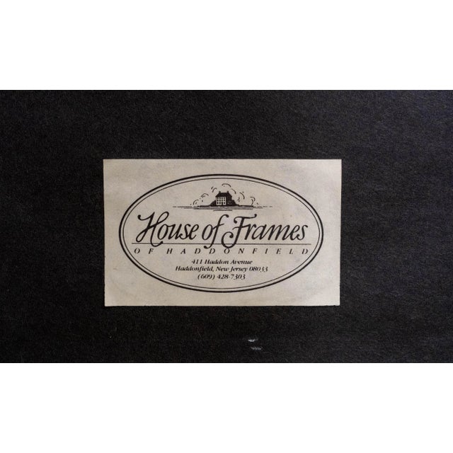 Brown Caribbean Watercolor Tropical Plantation Scene Painting Signed Fenn For Sale - Image 8 of 8