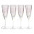 Pescara White Dot Champagne Flutes - Purple, Set of 4 For Sale