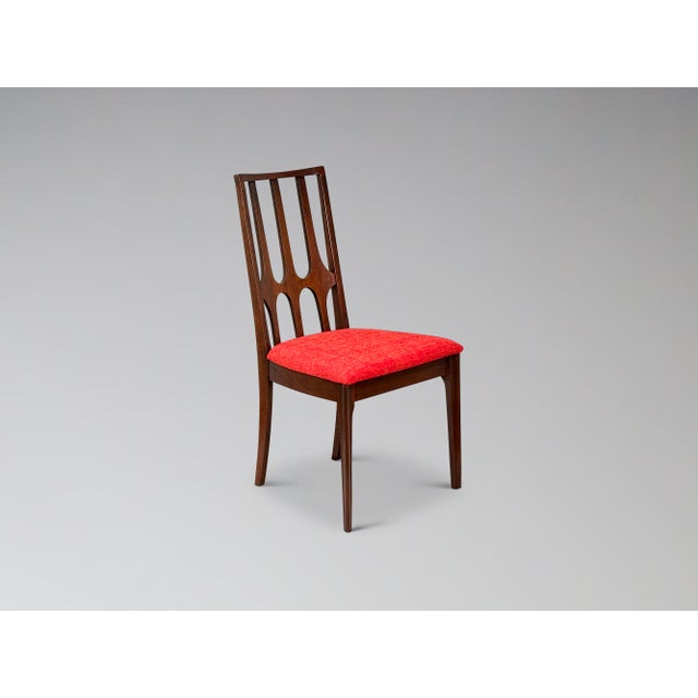 Restored Vintage Broyhill Brasilia Walnut and Cane Dining Chairs Set of 6 For Sale - Image 16 of 18