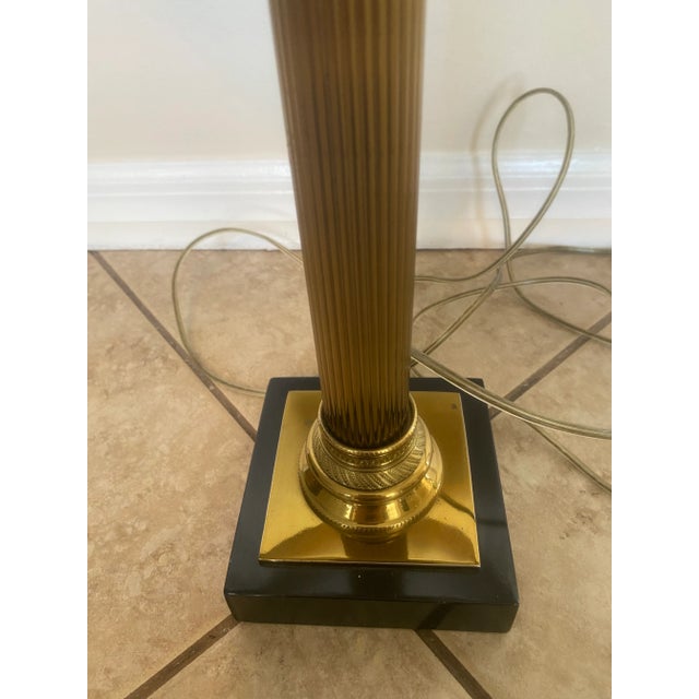 1960s Vintage Art Deco Paul Hanson Brass Empire Style Table Lamp For Sale - Image 5 of 13