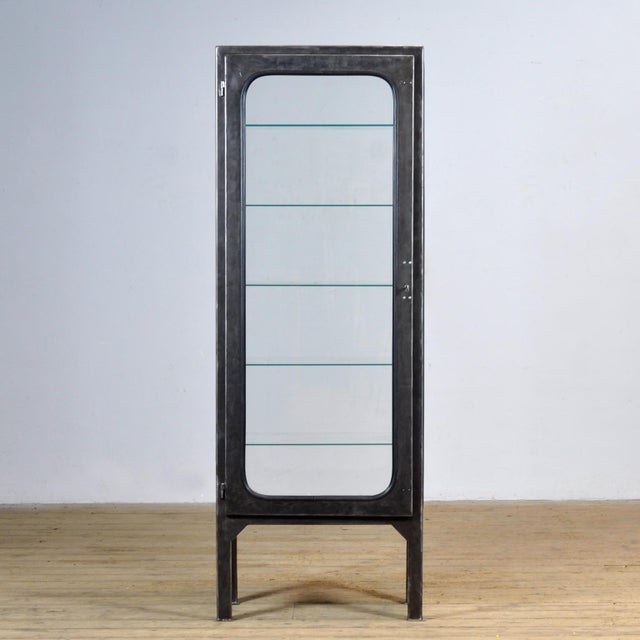Vintage medicine cabinet from the 1970s, made in Hungary. This cabinet is a real eye-catcher thanks to its industrial...