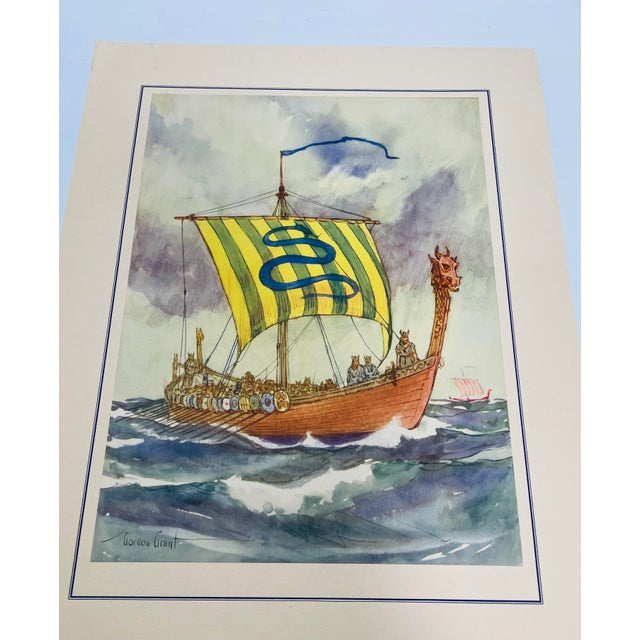 Nautical Gordon Grant Nautical Maritime Ship Watercolor Matted Prints-Set of 5 For Sale - Image 3 of 9