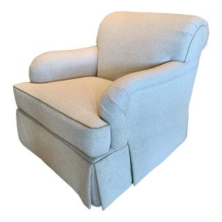Century Furniture Greige-White Club Chair For Sale