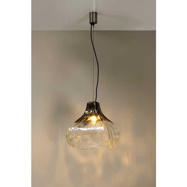 LsS184 Flower-Shaped Pendant Lamp by Carlo Nason for AV Mazzega, 1970s For Sale - Image 5 of 16
