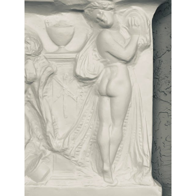 Neoclassical Mid-Century Wall Sculpture Roman Bacchanal For Sale - Image 3 of 7
