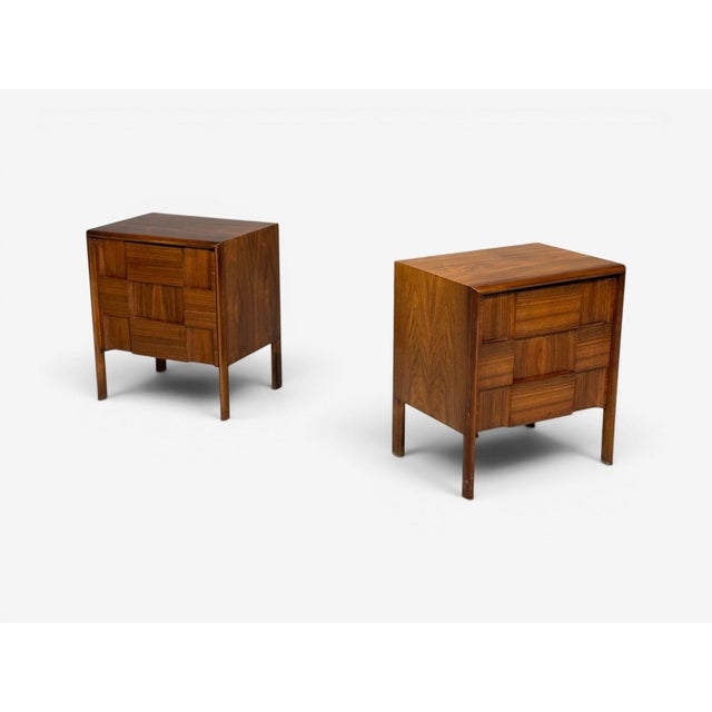 1950s Edmond J. Spence, Sculptural Nightstands, Walnut, Sweden, 1950s For Sale - Image 5 of 14