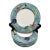 Vintage Italian Mosaic Ocean Inspired Lunch Plates - Set of 6 For Sale