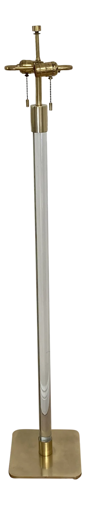 1970’s Glass Rod and Brass Floor Lamp by Hansen Lighting Co.