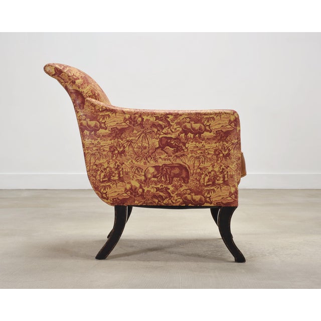 Rose Tarlow Regency Sabreleg Arm Chair With Safari Fabric For Sale - Image 13 of 18