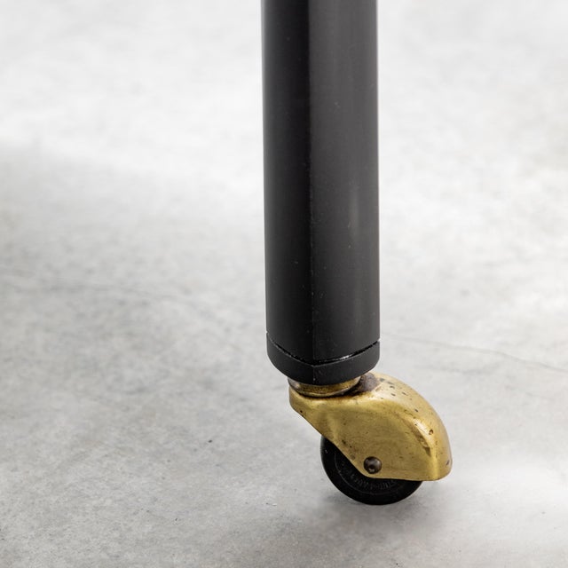 Brown 1970s Attributed to Michael Taylor for Baker | Elliptical Extension Dining Table For Sale - Image 8 of 9