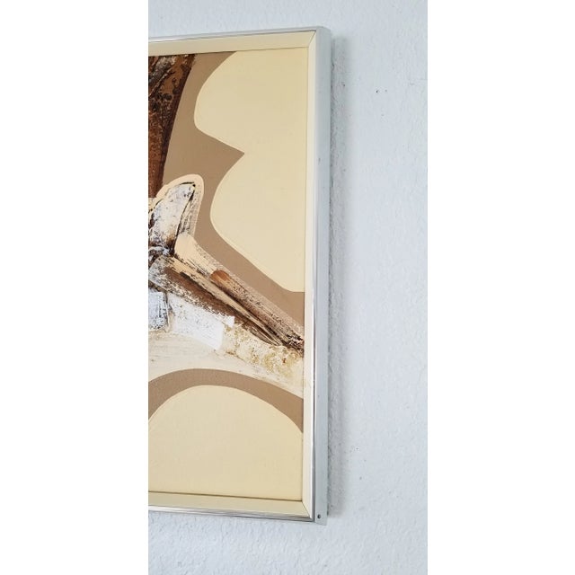 1970 Frank Walcutt Mixed Media Collage Abstract Painting/ Sold For Sale - Image 9 of 12