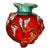 1970s Pomegranate Majolica Style Vase For Sale